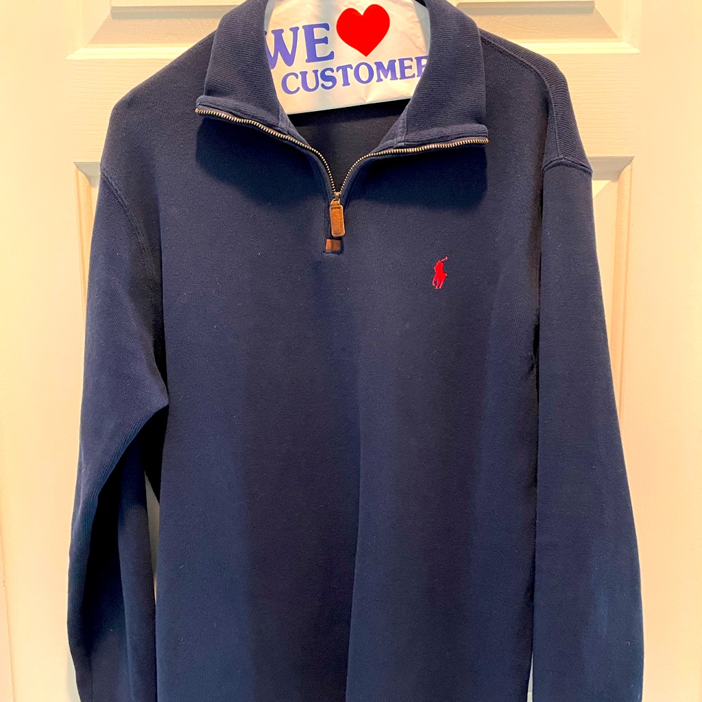 Mens Navy Polo Ralph Lauren Quarter Zip